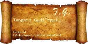 Tengeri Györgyi névjegykártya